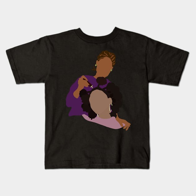 Braids Kids T-Shirt by Good Noodle Thrift Co.